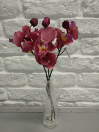 Цветок искусственный "Орхидея-фаленопсис" букет 3 шт, 32 см, розовая, 60002-09