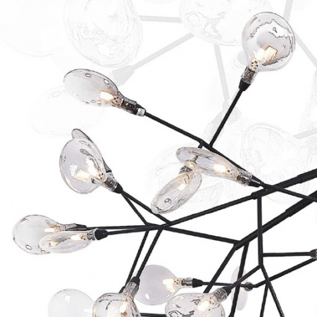 Crystal Lux Подвесная люстра светодиодная Evita SP45 D BLack/Transparent