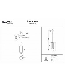 Maytoni Светильник подвеснойTelford P362PL-01G Maytoni