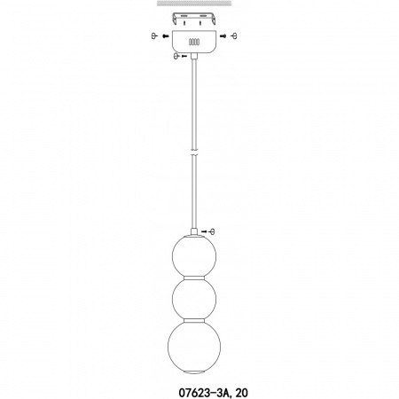 Kink Light Светильник подвесной светодиодный Стин 07623-3A,20