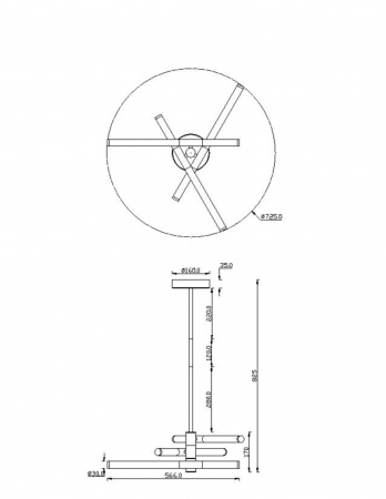 Maytoni Светильник подвесной светодиодный Axis MOD106PL-L28G3K